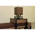 Exclusive Water Hyacinth Wicker Bench, Table Stool, Lamp for Bedroom Set For Indoor Use